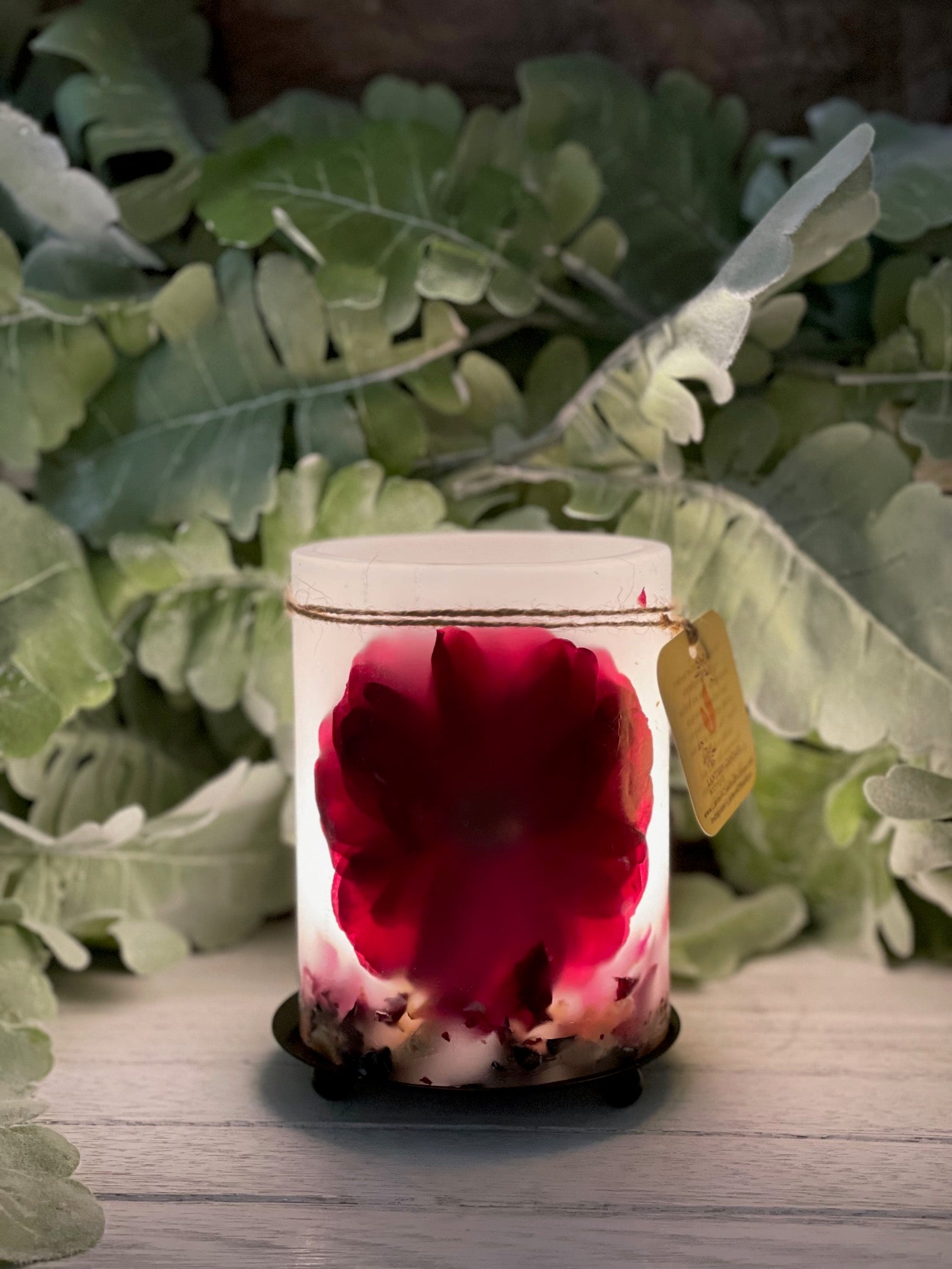 L1W3 - Handcrafted Wax Lantern Candle Large