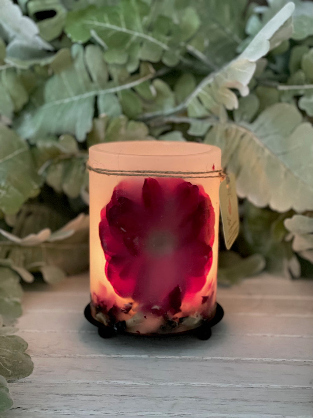 L1W3 - Handcrafted Wax Lantern Candle Large