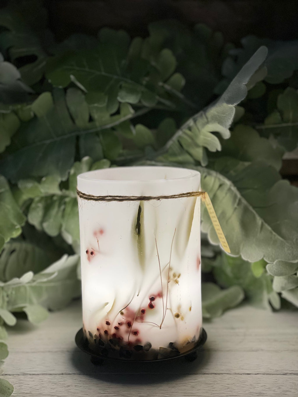 L1W4 - Handcrafted Wax Lantern Candle Large