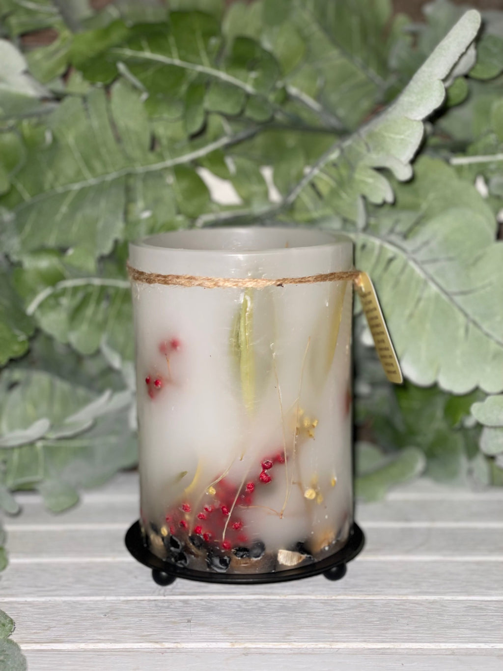 L1W4 - Handcrafted Wax Lantern Candle Large