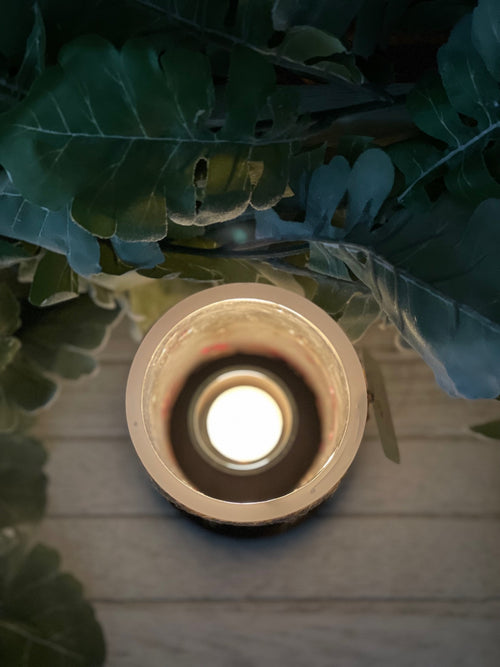 L1W4 - Handcrafted Wax Lantern Candle Large