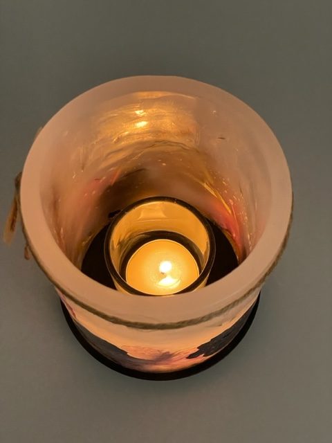 PH45A - Handcrafted Wax Lantern Candle Large